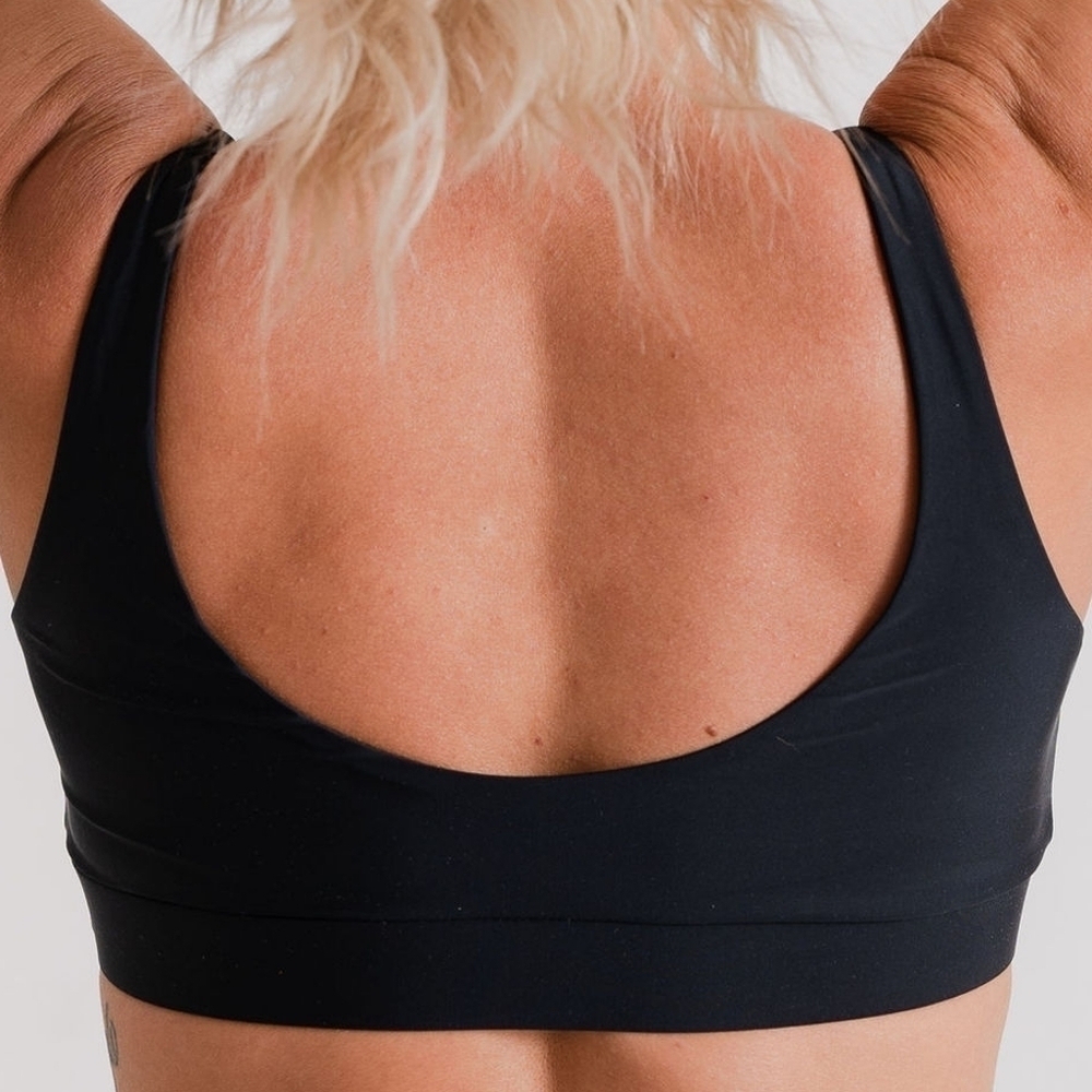 Athletic Scoop Bikini Top Black NWT - Picture 5 of 15